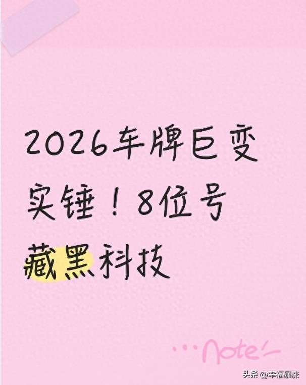 2026年新車牌規(guī)則 8位號碼智能芯片 限行停車靈活調(diào)整_限行